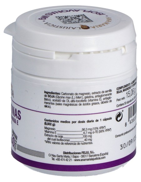 Lajusticia Isoflavonas Con Magnesio Y Vitamina E 30Cáps