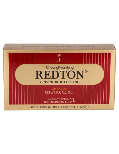 Ginseng Rojo Coreano Redton 50 Capsulas
