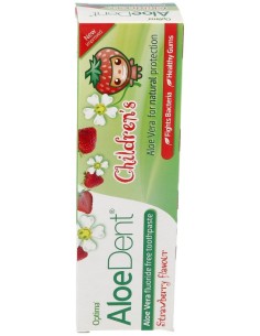 Dentifrico Aloe Vera Sin Fluor (Fresa) Niños 50Ml.