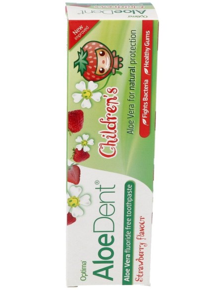 Dentifrico Aloe Vera Sin Fluor (Fresa) Niños 50Ml.