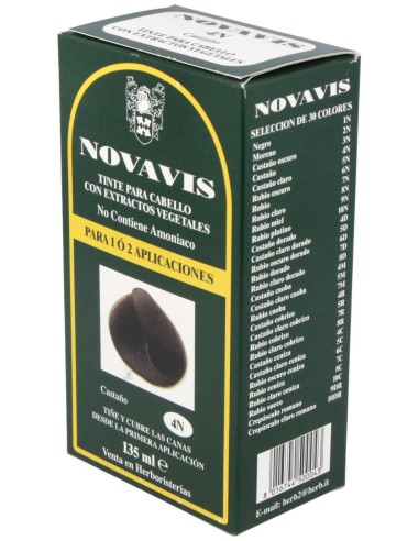 Tinte Novavis 4N Castaño 120Ml.