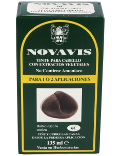 Tinte Novavis 6C Rubio Oscuro Ceniza 120Ml.