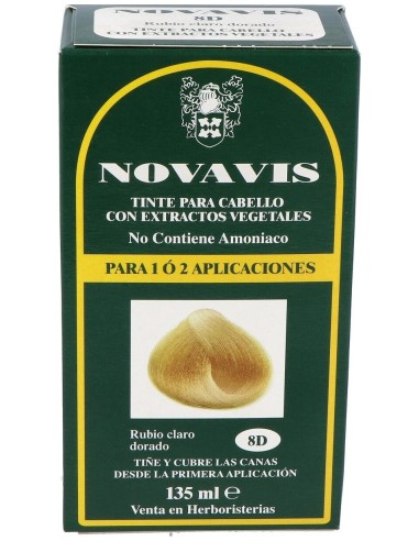 Tinte Novavis 8D Rubio Claro Dorado 120Ml.