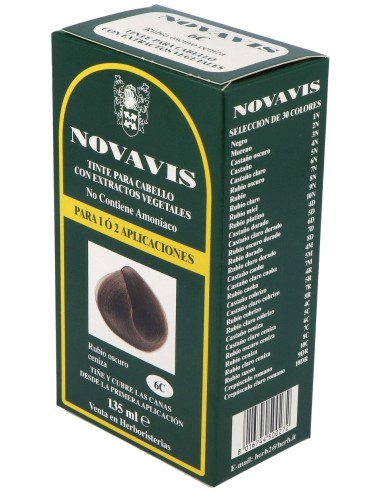 Tinte Novavis 6C Rubio Oscuro Ceniza 120Ml.