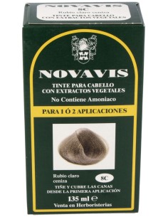 Tinte Novavis 8C Rubio Claro Ceniza 120Ml.