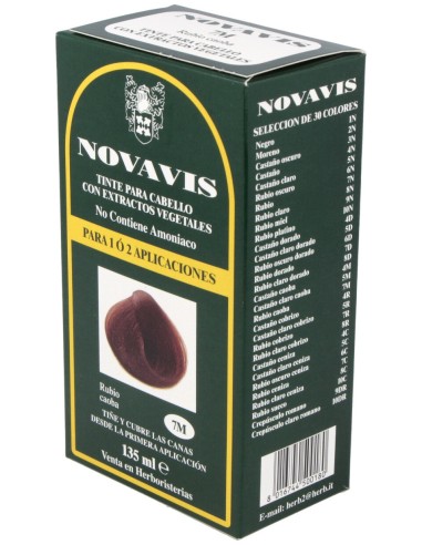 Tinte Novavis 7M Rubio Caoba 120Ml.