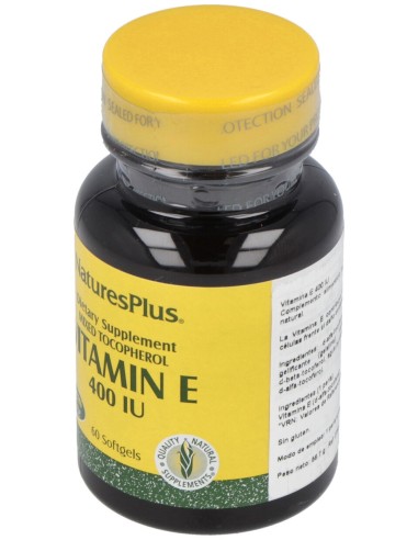 Vitamina E-400Ui (Mezcla Tocoferoles) 60 Perlas