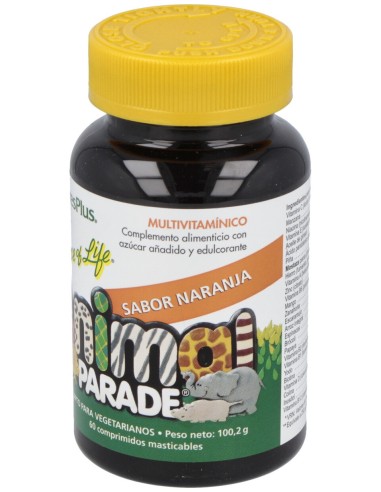 Animal Parade Multiv. Naranja 60Comp. Masticable