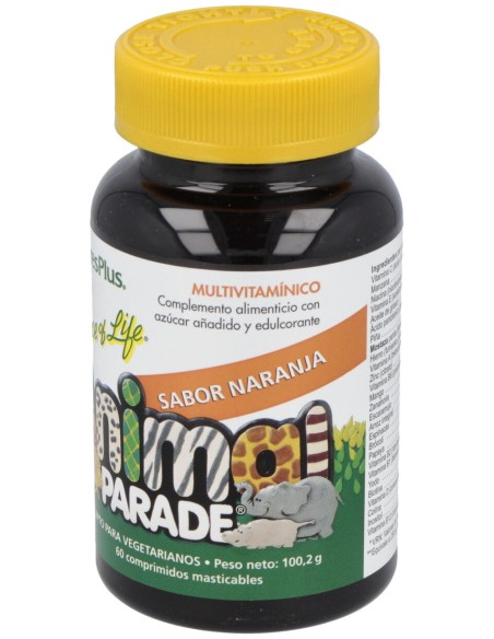 Animal Parade Multiv. Naranja 60Comp. Masticable