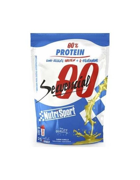 Nutrisport Secuencial 80 Protein Sabor Vainilla 500G