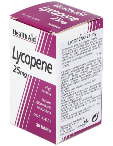 Licopeno 25Mg. 30Comp. Health Aid