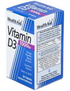 Healthaid Vitamina D3 1 000 Ui 30 Comprimidos