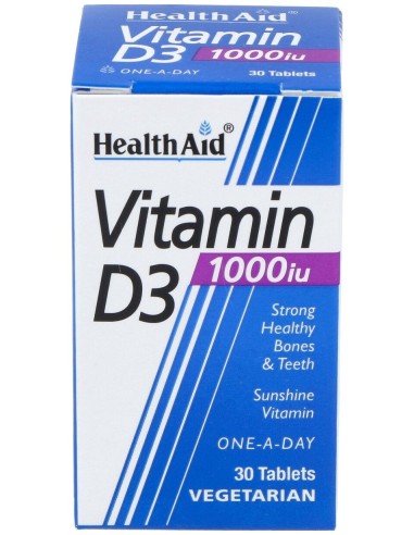 Healthaid Vitamina D3 1 000 Ui 30 Comprimidos