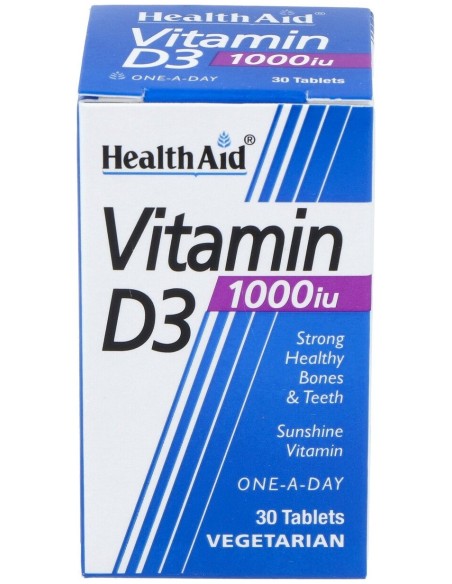 Healthaid Vitamina D3 1 000 Ui 30 Comprimidos