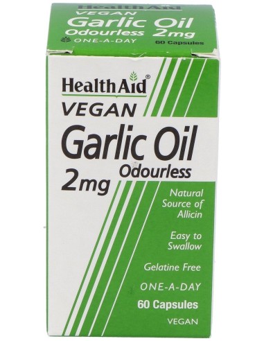 Aceite De Ajo (Garlic Oil) 2Mg. 60Cap. Health Aid