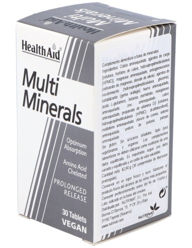 Multiminerales 30Comp. Health Aid