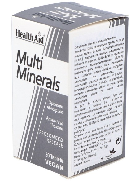 Multiminerales 30Comp. Health Aid