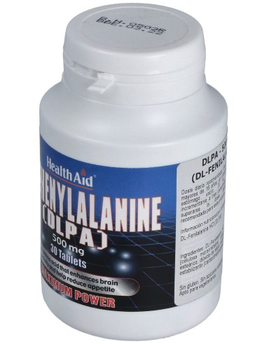 Dlpa (Dl-Fenilalanina) 500Mg. 30Comp. Health Aid