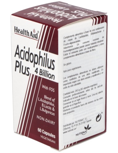 Acidophilus Plus 4 Billion 60Cap. Health Aid