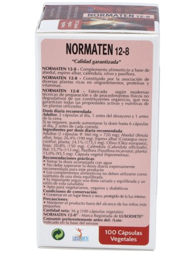 Lusodiete Normaten 12-8 100Caps