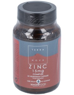 Terranova Zinc 15 Mg Complex 50 Cápsulas