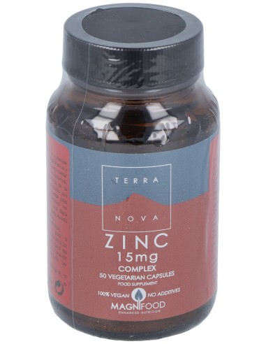 Terranova Zinc 15 Mg Complex 50 Cápsulas