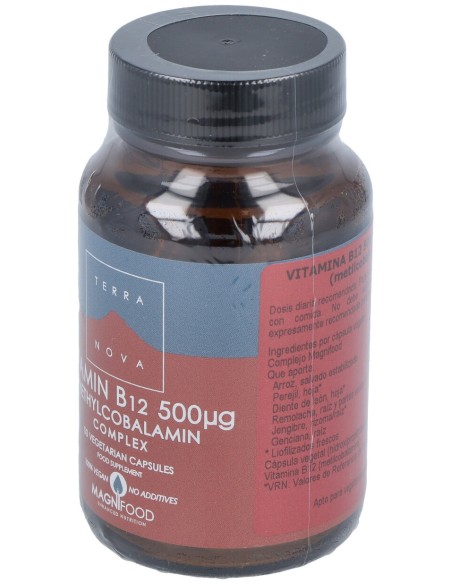 Terranova Vitamina B12 500 Ui Complex (Metilcobalamina) 50 Cápsulas