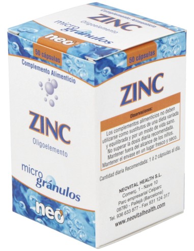 Zinc Microgranulos Neo 50Cap.