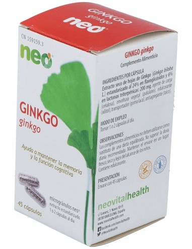 Ginkgo Biloba Microgranulos Neo 45Cap.
