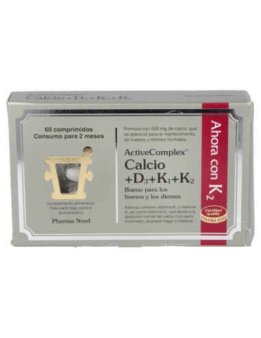 Active Complex Calcio+D3+K 60 Comp Pha