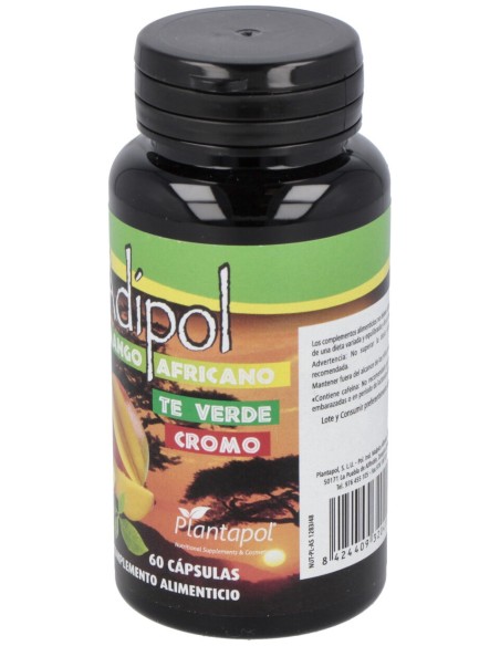 Plantapol Adipol Mango Africano, Te Verde, Cromo 60 Capsulas