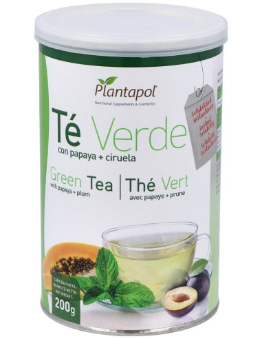 Te Verde Con Papaya Y Ciruela Bote 200Gr.Instantan