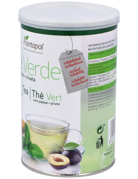 Te Verde Con Papaya Y Ciruela Bote 200Gr.Instantan