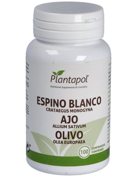 Plantapol Espino Blanco, Ajo, Olivo 100 Comprimidos