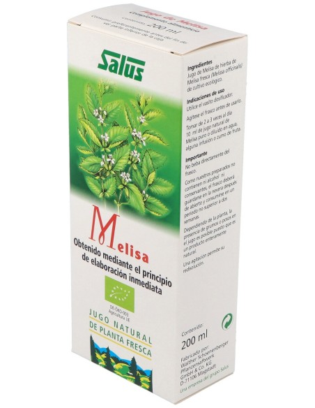 Jugo De Melisa 200Ml. Schoenenberger