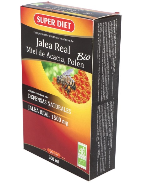 Superdiet Jalea Real Miel Acacia Polen 20 Ampollas