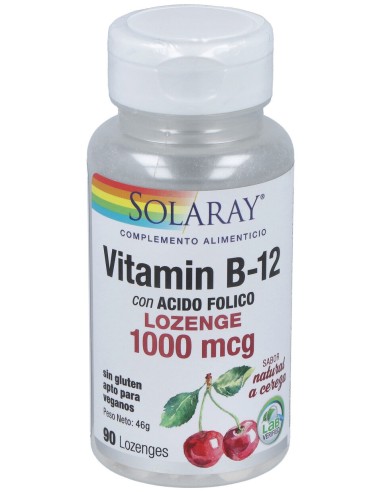 Solaray Vitamina B12 + Ácido Fólico 1000Mg...