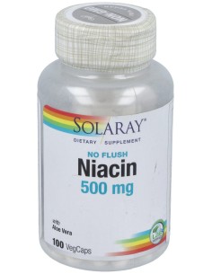 Solaray Niacin 500Mg (No Ruborizante) 100Cáps