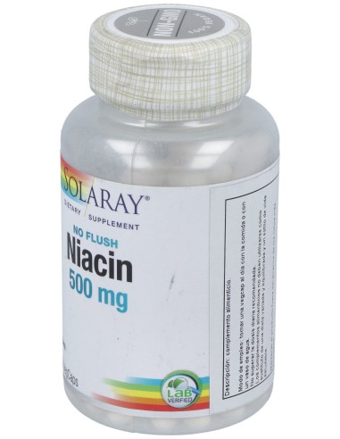 Solaray Niacin 500Mg (No Ruborizante) 100Cáps