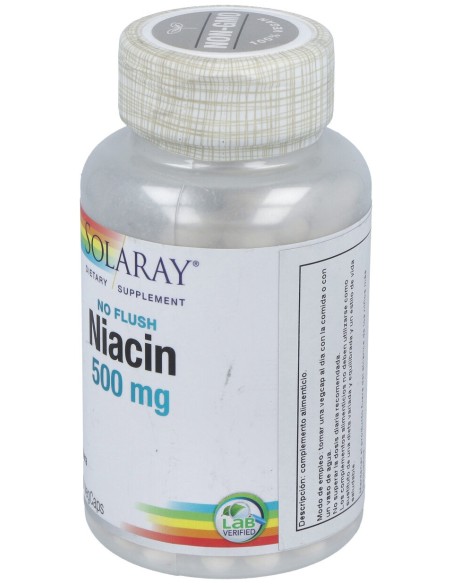 Solaray Niacin 500Mg (No Ruborizante) 100Cáps