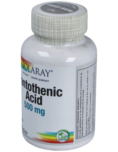 Solaray Pantothenic Acid 500Mg 100Cáps