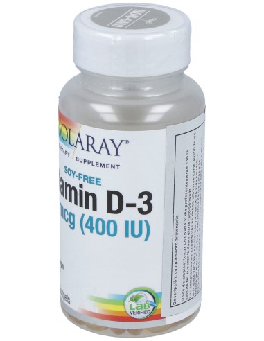Solaray Vitamina D3 400Ui 120Caps