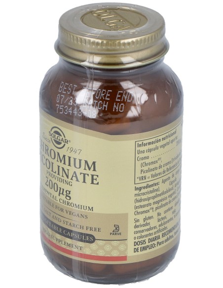 Cromo Picolinato 200Mcg 90Cap.