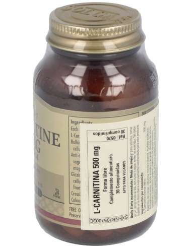 L-Carnitina 500Mg. 30Comp.