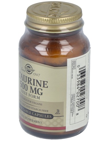 Taurina 500Mg. 50Vegicaps.