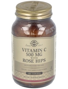 Vitamina C 500Mg Rose Hips 100Com