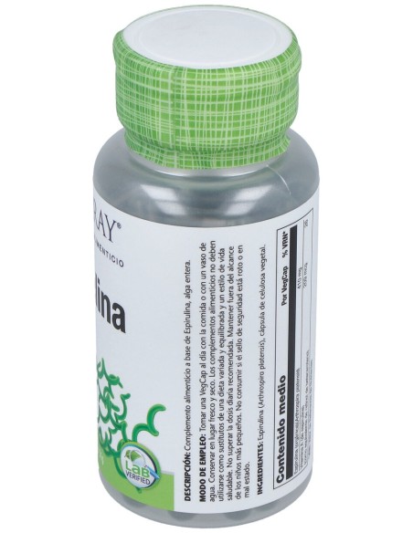Solaray Spirulina 410Mg 100Comp
