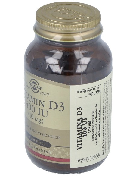 Vitamina D3 400Ui (10Mcg) 100Perlas