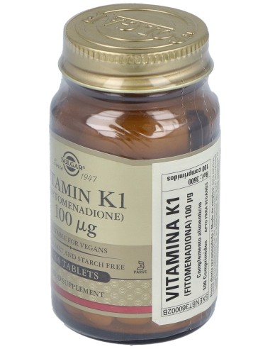 Vitamina K Natural 100Mcg. 100Comp.