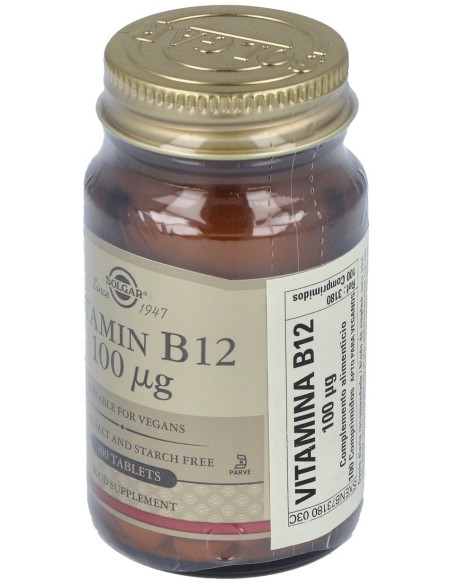 Vitamina B12 (Cianocobalamina) 100Mcg. 100Comp.